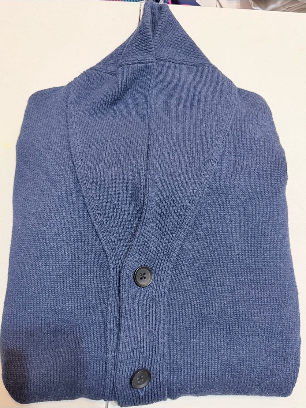 Banana Republic Men's Blue Shawl-Collar Cardigan